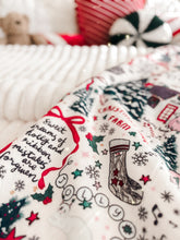 Load image into Gallery viewer, HOLLY &amp; RIBBON • sherpa blanket