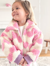 Load image into Gallery viewer, SHERPA HEARTS bomber jacket (women + kids) FLASH
