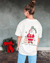 Load image into Gallery viewer, SANTA BELIEVE • embroidered tee (women's)