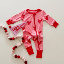 Load image into Gallery viewer, BIG LOVE • zipper pjs (one-piece)
