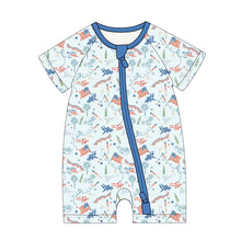 Load image into Gallery viewer, AMERICAN SUMMER • baby zipper short pjs (one-piece) (flash)