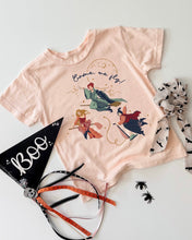 Load image into Gallery viewer, COME, WE FLY • tee (women + babies + kids) in peach • restock coming soon