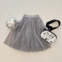 Load image into Gallery viewer, MIDI TULLE SKIRT • gray skies (flash)