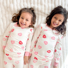 Load image into Gallery viewer, CONVERSATION HEARTS• bamboo kids pajamas (flash)