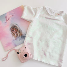 Load image into Gallery viewer, LOVER • SEQUIN TEE (women +kids) (SALE)