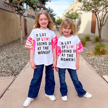Load image into Gallery viewer, A LOT OF LOVE GOING ON  • sequin sleeve tee (women + kids) (SALE)