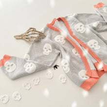 Load image into Gallery viewer, FRIENDLY SKULLS • oversized cardigan (women + kids) FLASH