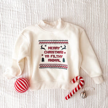 Load image into Gallery viewer, MERRY CHRISTMAS YA FILTHY ANIMAL • embroidered pullover (adults +kids)