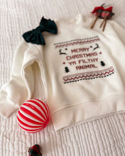 Load image into Gallery viewer, MERRY CHRISTMAS YA FILTHY ANIMAL • embroidered pullover (adults +kids)