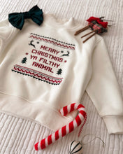 Load image into Gallery viewer, MERRY CHRISTMAS YA FILTHY ANIMAL • embroidered pullover (adults +kids)