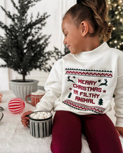 Load image into Gallery viewer, MERRY CHRISTMAS YA FILTHY ANIMAL • embroidered pullover (adults +kids)