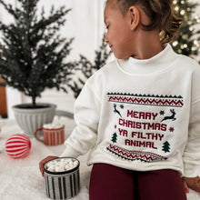 Load image into Gallery viewer, MERRY CHRISTMAS YA FILTHY ANIMAL • embroidered pullover (adults +kids)