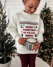 Load image into Gallery viewer, MERRY CHRISTMAS YA FILTHY ANIMAL • embroidered pullover (adults +kids)