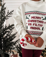 Load image into Gallery viewer, MERRY CHRISTMAS YA FILTHY ANIMAL • embroidered pullover (adults +kids)
