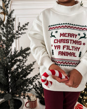 Load image into Gallery viewer, MERRY CHRISTMAS YA FILTHY ANIMAL • embroidered pullover (adults +kids)