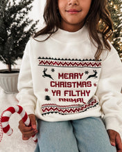 Load image into Gallery viewer, MERRY CHRISTMAS YA FILTHY ANIMAL • embroidered pullover (adults +kids)