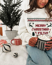 Load image into Gallery viewer, MERRY CHRISTMAS YA FILTHY ANIMAL • embroidered pullover (adults +kids)