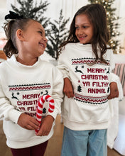 Load image into Gallery viewer, MERRY CHRISTMAS YA FILTHY ANIMAL • embroidered pullover (adults +kids)