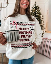 Load image into Gallery viewer, MERRY CHRISTMAS YA FILTHY ANIMAL • embroidered pullover (adults +kids)