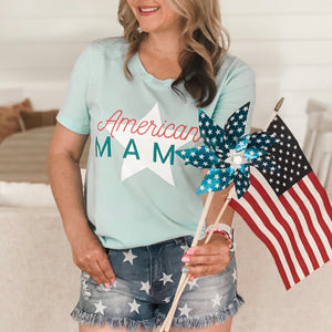 AMERICAN MAMA • women's tee FLASH