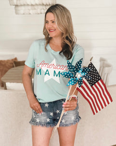 AMERICAN MAMA • women's tee FLASH