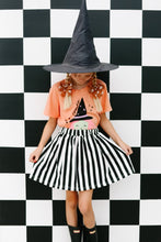 Load image into Gallery viewer, BEETLEJUICE STRIPES • twirl skirt (babies, kids + youth)