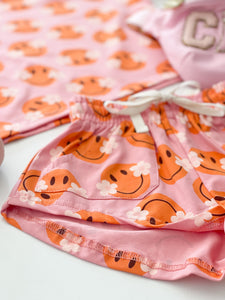 HAPPY DAISY • kids set (boxy tee + shorties)