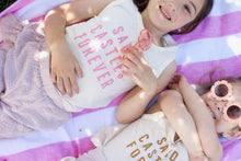 Load image into Gallery viewer, SAND CASTLES FOREVER • kids tank (pink ink) (flash)