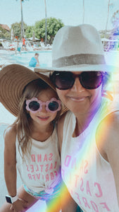SAND CASTLES FOREVER • kids tank (pink ink) (flash)
