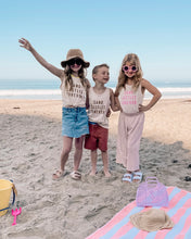 Load image into Gallery viewer, SAND CASTLES FOREVER • kids tank (pink ink) (flash)