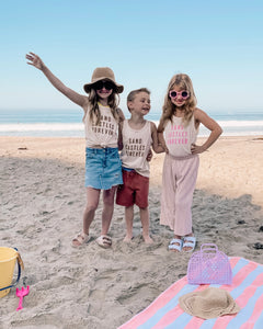 SAND CASTLES FOREVER • kids tank (pink ink) (flash)