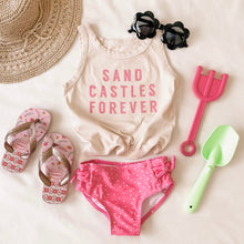 Load image into Gallery viewer, SAND CASTLES FOREVER • kids tank (pink ink) (flash)