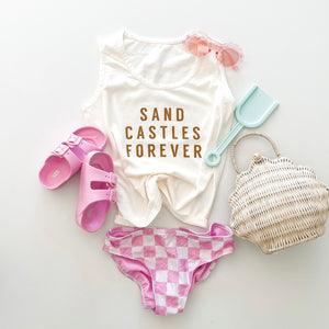 SAND CASTLES FOREVER • kids tank (brown sugar) (flash)