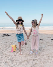 Load image into Gallery viewer, SAND CASTLES FOREVER • kids tank (pink ink) (flash)